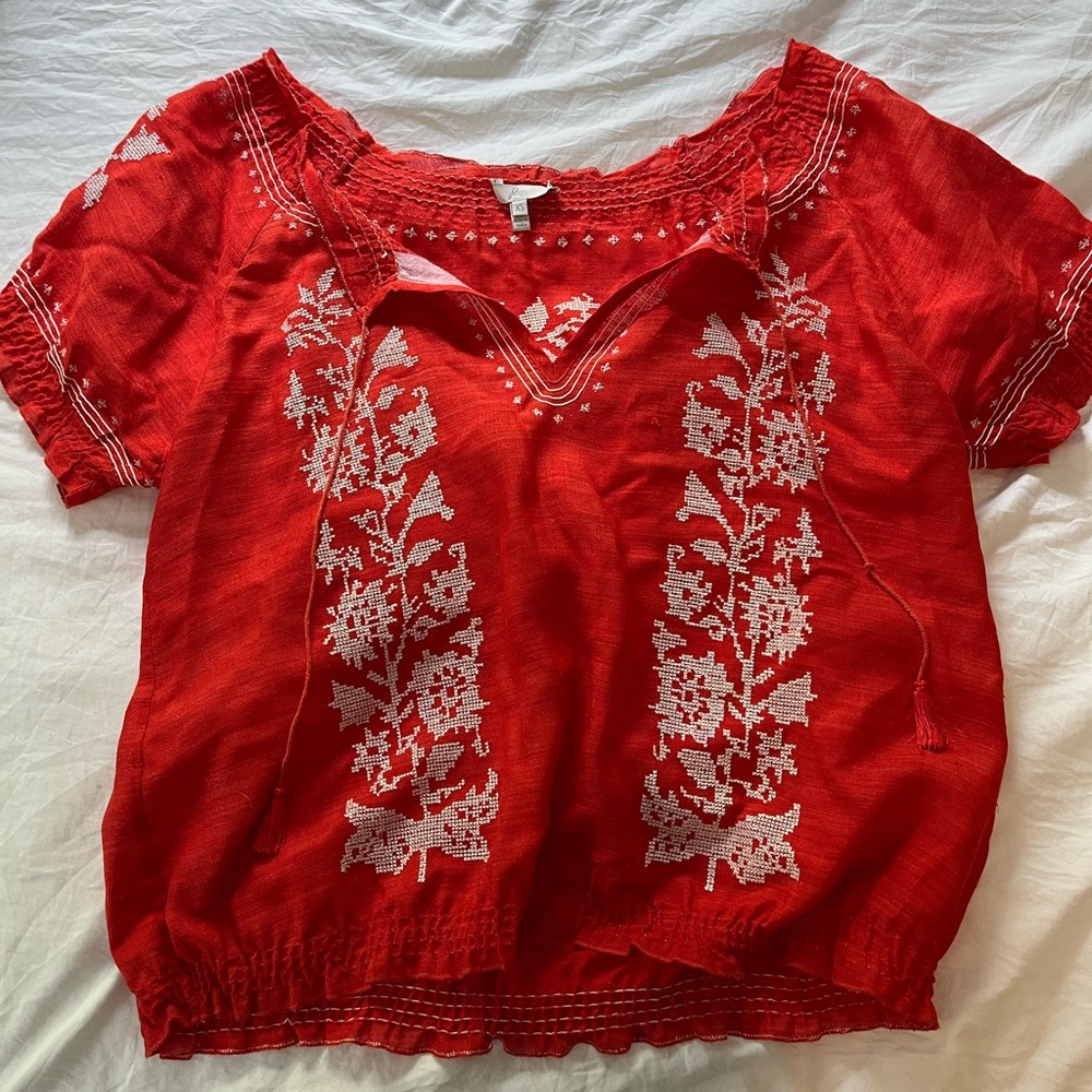 Joie orange blouse